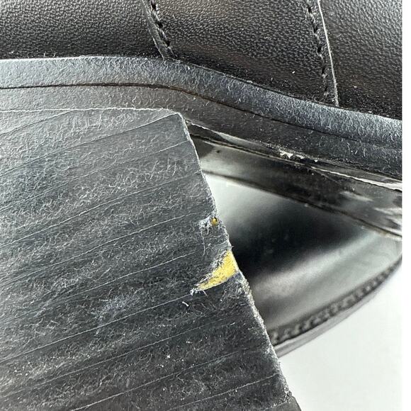 Celine Paris Women's Black Leather Block Heele Mid Calf Boots Size 37 US 6.5 - Picture 9 of 9